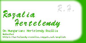 rozalia hertelendy business card
